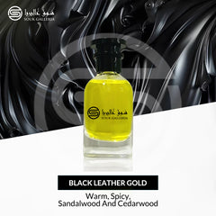 Black Leather Gold